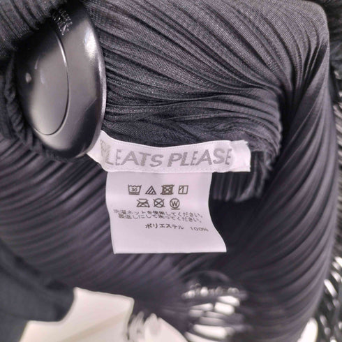 プリーツプリーズイッセイミヤケ PLEATS PLEASE ISSEY MIYAKE 17SS ボトルネック 裾フリンジ デザイン ノースリーブ ワンピース レディース JPN:3