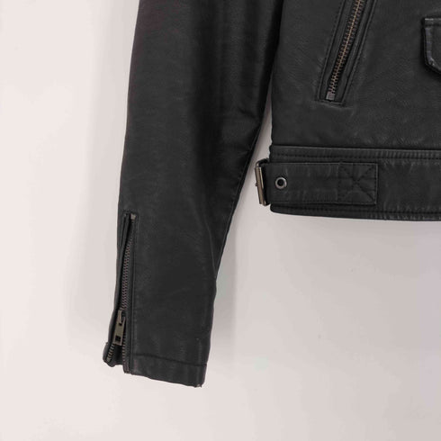 フォーエバー21 FOREVER 21 短丈 ダブル ライダースジャケット レディース JPN:S