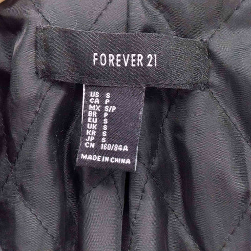フォーエバー21 FOREVER 21 短丈 ダブル ライダースジャケット レディース JPN:S