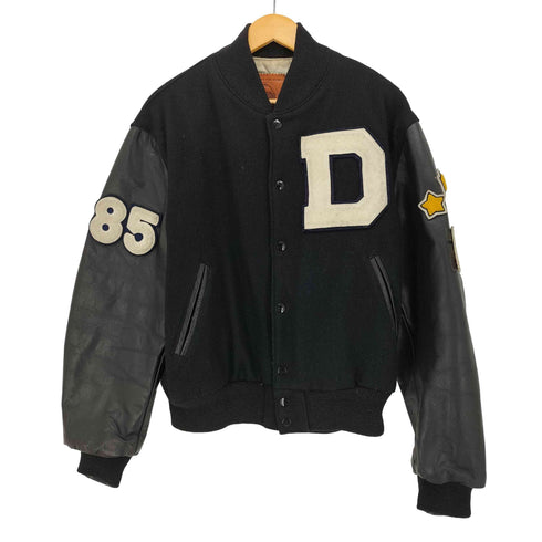 ゴールデンベアー Golden bear 80-90S 革タグ USA製 レザー ウール スタジアムジャンパー メンズ import:L