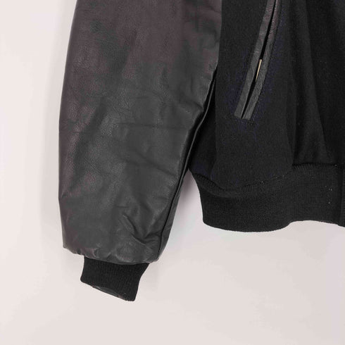ゴールデンベアー Golden bear 80-90S 革タグ USA製 レザー ウール スタジアムジャンパー メンズ import:L