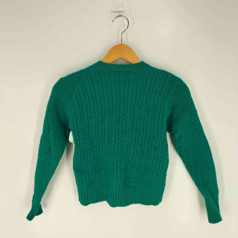 ラルフローレン RALPH LAUREN 80s 金ボタン ケーブルニットカーディガン レディース 140