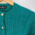 ラルフローレン RALPH LAUREN 80s 金ボタン ケーブルニットカーディガン レディース 140