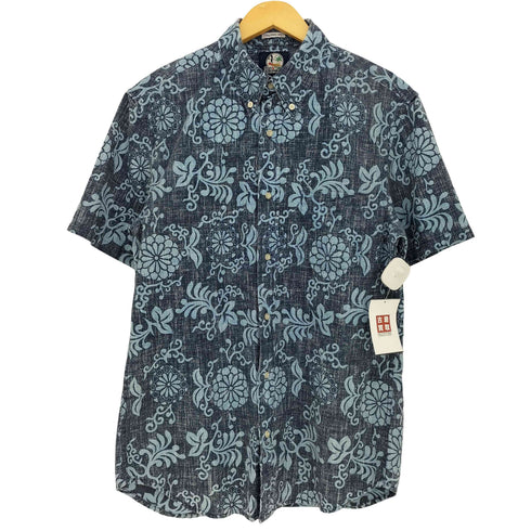 レインスプーナー Reyn Spooner 90s 水着タグ TAILORED FIT リバース プリント ボタンダウン 半袖シャツ メンズ import:M