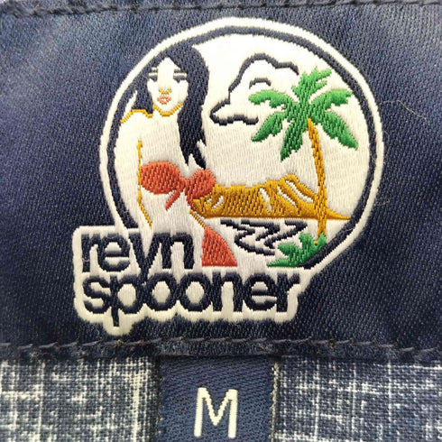 レインスプーナー Reyn Spooner 90s 水着タグ TAILORED FIT リバース プリント ボタンダウン 半袖シャツ メンズ import:M