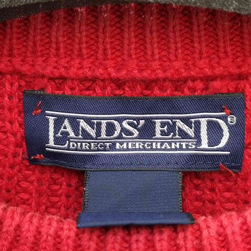 ランズエンド LANDS END 90s USA製 コットン ニット メンズ