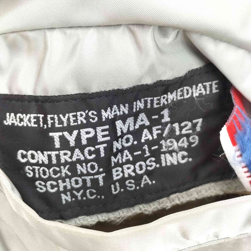 ショット Schott 90S USA製 MA-1 フライト ボンバー ジャケット メンズ import:S
