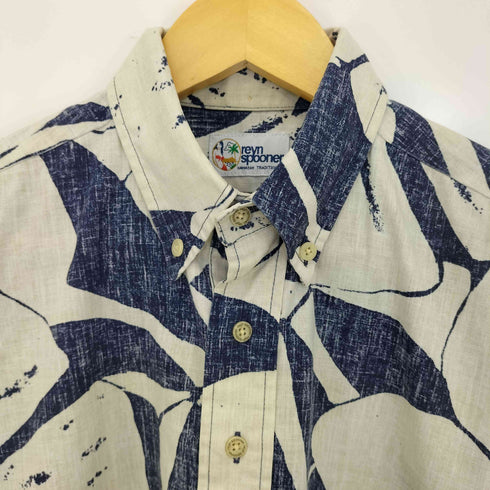 レインスプーナー Reyn Spooner 90s 水着タグ リバース プリント ボタンダウン プルオーバー 半袖シャツ メンズ import:S