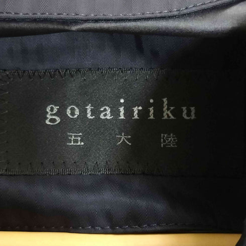 ゴタイリク 五大陸 ダウンインナー付き ストライプ 比翼コート メンズ 36