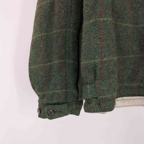 ナイジェルケーボン NIGEL CABOURN 80-90S アングローバル期 日本製 ヘリンボーン柄 チンストラップ ツイード ジャケット メンズ JPN:3