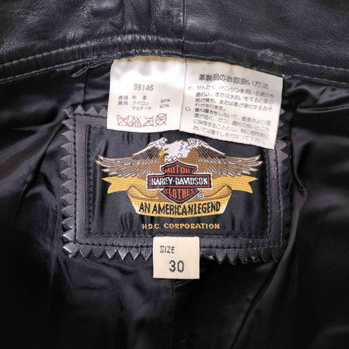 ハーレーダビッドソン HARLEY-DAVIDSON カウレザーパンツ メンズ 30