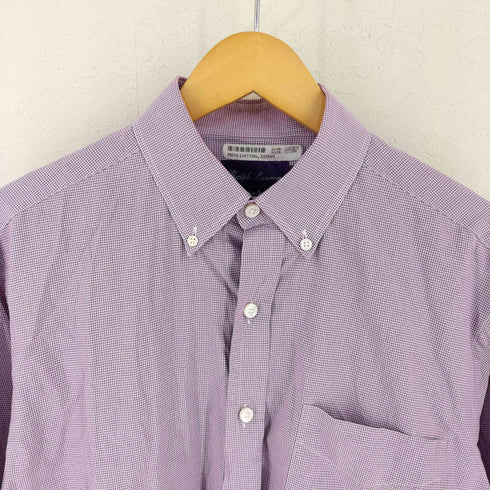 ラルフローレンパープルレーベル RALPH LAUREN PURPLE LABEL イタリア製 ギンガムチェック コットン ボタンダウンシャツ メンズ import:M