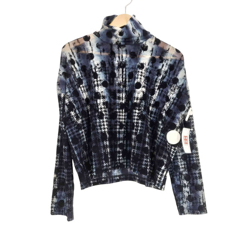 ワイズ Ys HOUNDTOOTH DOTS TULLE CROPPED HIGH-NECK T レディース 2