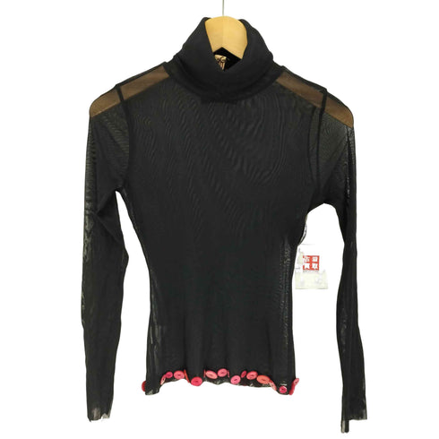 ジページェバイジャンポールゴルチエ JPG by GAULTIER ボタンデザイン タートルネック シアー トップ レディース EUR:40