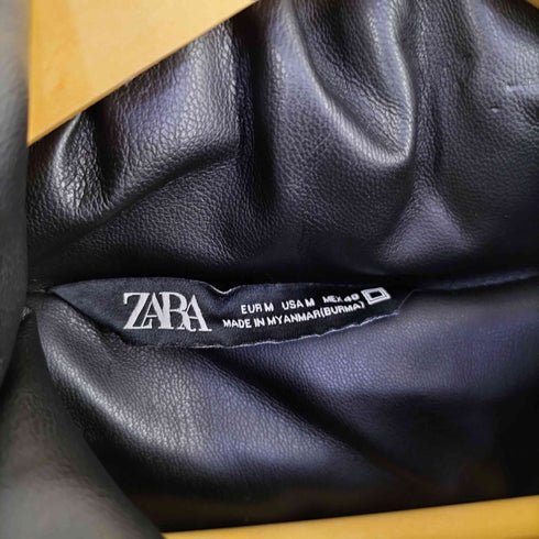 ザラマン ZARA MAN フェイクレザーパフジャケット メンズ M
