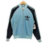 アディダス adidas 00S 裏地 フリース トレフォイル ロゴ プリント スリーストライプ ジップアップ ナイロン ブルゾン メンズ import:S