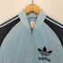 アディダス adidas 00S 裏地 フリース トレフォイル ロゴ プリント スリーストライプ ジップアップ ナイロン ブルゾン メンズ import:S