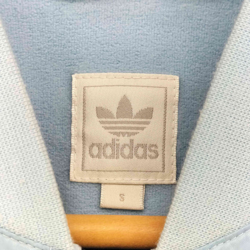 アディダス adidas 00S 裏地 フリース トレフォイル ロゴ プリント スリーストライプ ジップアップ ナイロン ブルゾン メンズ import:S