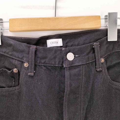 シオタ CIOTA 25SS STRAIGHT 5 POCKET PANTS Black ブラック スビンコットン 13.5oz ストレートジーンズ メンズ  JP 32