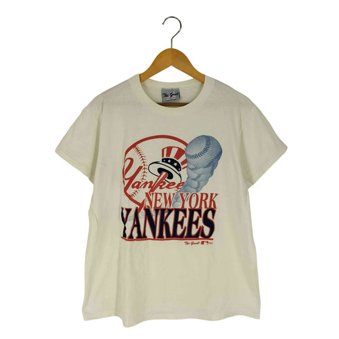 エムエルビー MLB The Game 袖シングル 裾ダブル プリント クルーネックTシャツ メンズ import:L
