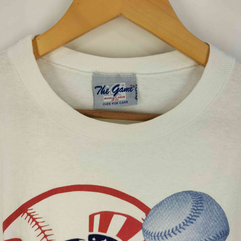 エムエルビー MLB The Game 袖シングル 裾ダブル プリント クルーネックTシャツ メンズ import:L