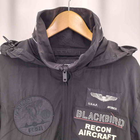 アヴィレックス AVIREX BLACKBIRD STAND ZIP JKT ブラックバード スタンドジップ ジャケット メンズ import:L