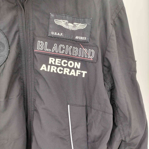 アヴィレックス AVIREX BLACKBIRD STAND ZIP JKT ブラックバード スタンドジップ ジャケット メンズ import:L