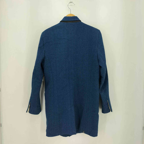 デンハム DENHAM COLLUSION LONDON CLOTH COMPANY 藍染 比翼 チェスターコート メンズ import:XS