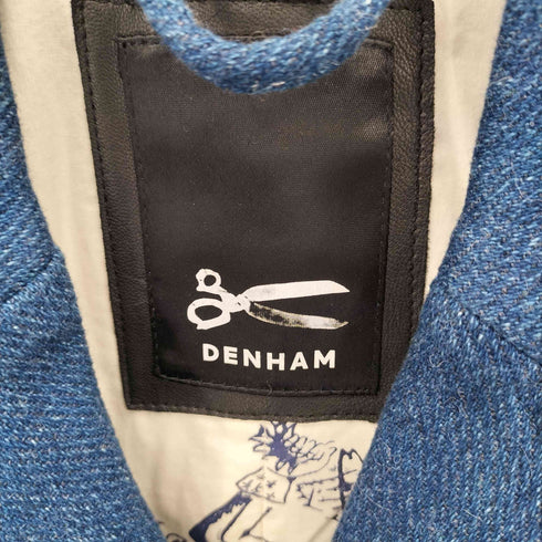 デンハム DENHAM COLLUSION LONDON CLOTH COMPANY 藍染 比翼 チェスターコート メンズ import:XS