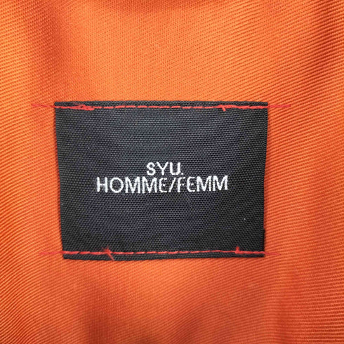 シュウオムフェム SYU. HOMME/FEMM ロゴパッチ ジップアップジャケット メンズ JPN:1