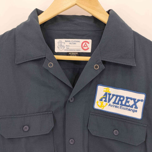アヴィレックス AVIREX SS AEX UNIFORM SHIRT エーイーエックス ユニフォーム シャツ メンズ import:L