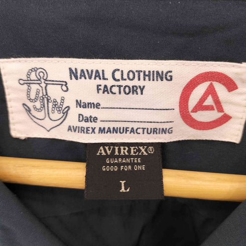 アヴィレックス AVIREX SS AEX UNIFORM SHIRT エーイーエックス ユニフォーム シャツ メンズ import:L