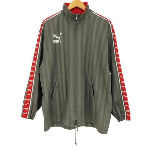 プーマ PUMA 90s ヒットユニオン製 背面ロゴプリント 裾ドローコード ストライプトラックジャケット メンズ L