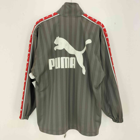 プーマ PUMA 90s ヒットユニオン製 背面ロゴプリント 裾ドローコード ストライプトラックジャケット メンズ L