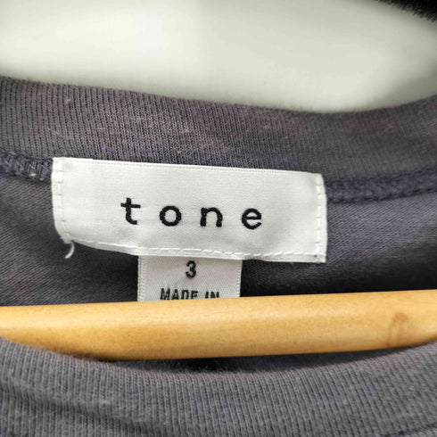 トーン tone 25SS アーム バイカラー コットン L/S Tシャツ メンズ JPN:3