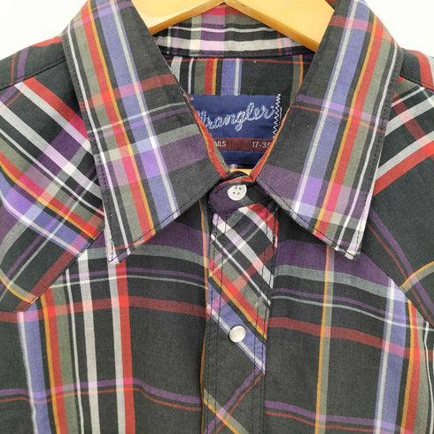 ラングラー Wrangler 80-90s マルチカラー ウエスタンチェックシャツ メンズ 17-35