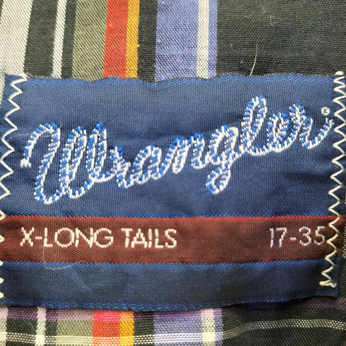 ラングラー Wrangler 80-90s マルチカラー ウエスタンチェックシャツ メンズ 17-35