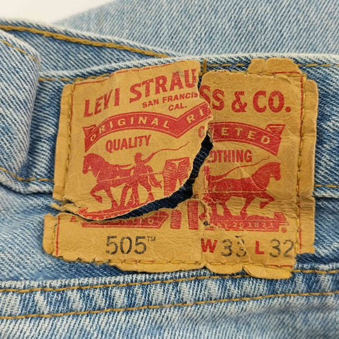 リーバイス LEVI STRAUSS&CO 505 ストレートデニムパンツ メンズ W33 L32