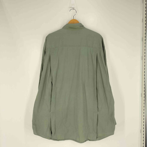 エディーバウアー Eddie Bauer 80S~90S 黒タグ 両フラップ レギュラーカラーシャツ メンズ import:XXL