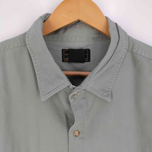 エディーバウアー Eddie Bauer 80S~90S 黒タグ 両フラップ レギュラーカラーシャツ メンズ import:XXL