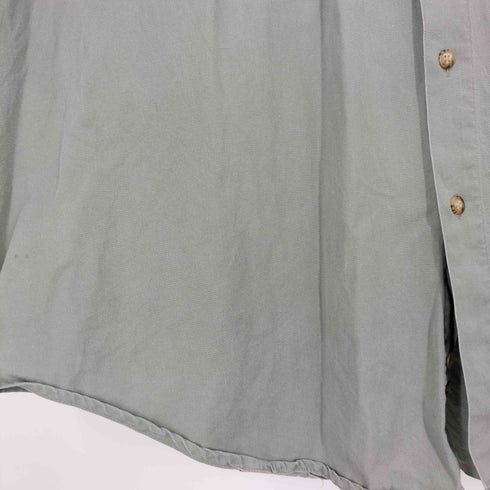 エディーバウアー Eddie Bauer 80S~90S 黒タグ 両フラップ レギュラーカラーシャツ メンズ import:XXL