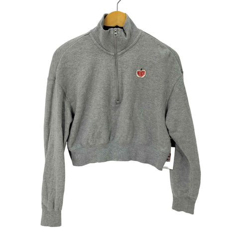 ナイキ NIKE ウィメンズ 1/2ジップ クロップド スウェットシャツ レディース import:M