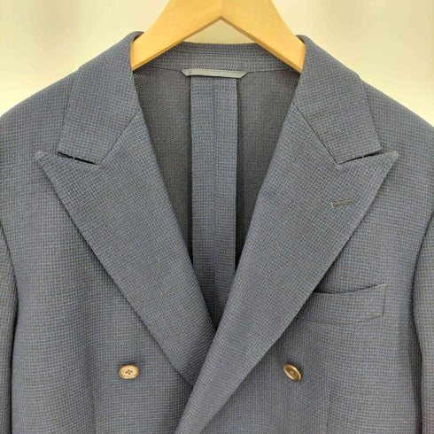 ユニバーサルランゲージ UNIVERSAL LANGUAGE CANONICO 裏地無し ダブルブレスト テーラードジャケット メンズ 4DROP