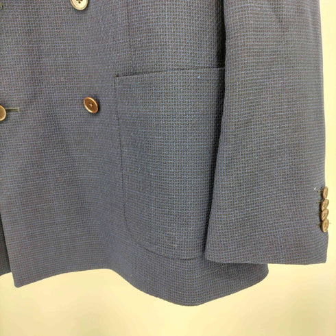 ユニバーサルランゲージ UNIVERSAL LANGUAGE CANONICO 裏地無し ダブルブレスト テーラードジャケット メンズ 4DROP