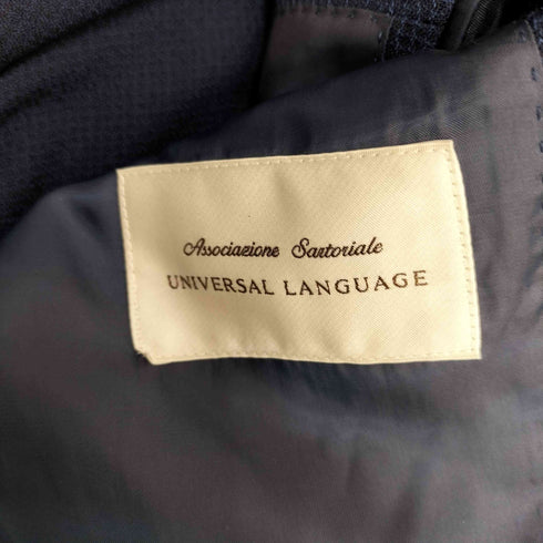 ユニバーサルランゲージ UNIVERSAL LANGUAGE CANONICO 裏地無し ダブルブレスト テーラードジャケット メンズ 4DROP