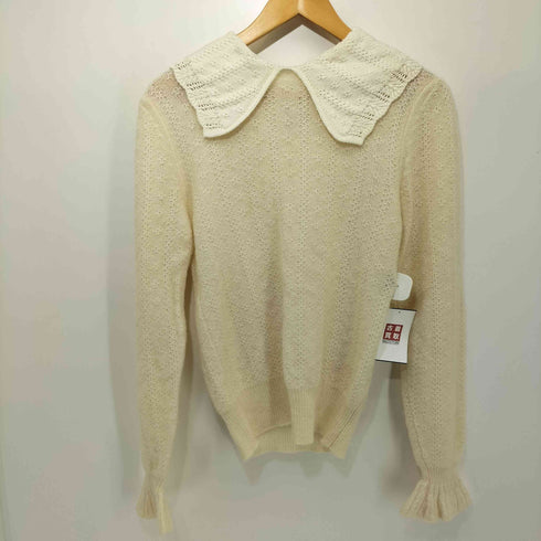 タラジャーモン TARA JARMON イタリア製 ビッグカラージャガードプルオーバーニット レディース