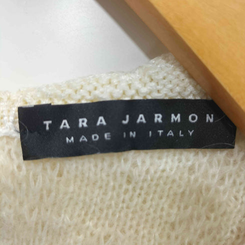タラジャーモン TARA JARMON イタリア製 ビッグカラージャガードプルオーバーニット レディース