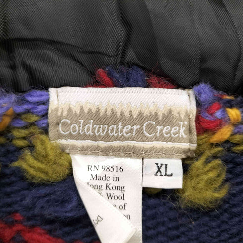 コールドウォータークリーク Coldwater Creek 90S 総柄カーディガン レディース import:XL