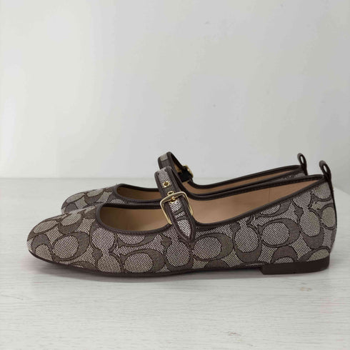 コーチ COACH C リベット メリー ジェーン・シグネチャー ジャカード レディース US:7.5