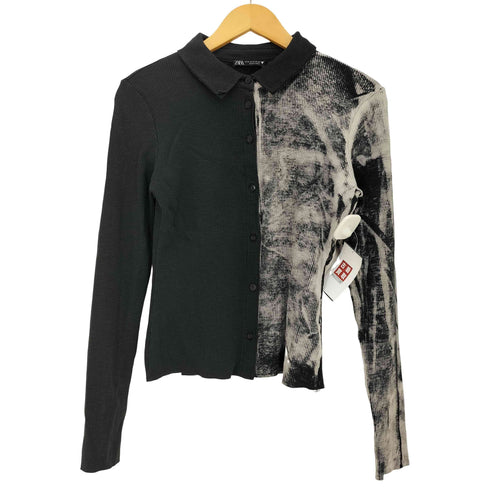 ザラ ZARA フェイドエフェクト ボタントップス レディース import:M